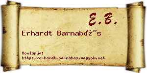 Erhardt Barnabás névjegykártya